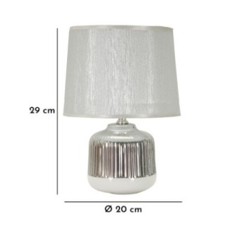 Lampe de table en céramique blanche 20x29 cm