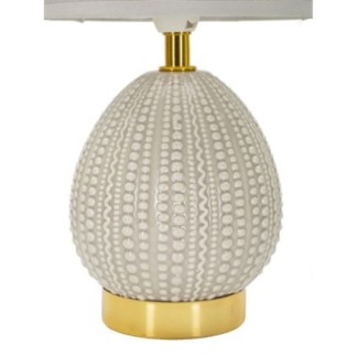 Lampe avec abat-jour en céramique grise 15x30,5 cm