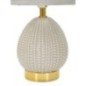 Lampe avec abat-jour en céramique grise 15x30,5 cm Lampe avec abat-jour en céramique grise 15x30,5 cm