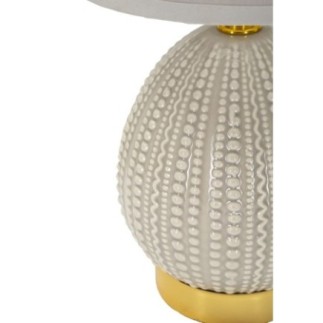 Lampe avec abat-jour en céramique grise 15x30,5 cm