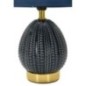 Lampe avec abat-jour en céramique bleu 15x30,5 cm