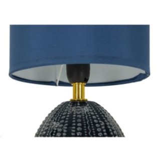 Lampe avec abat-jour en céramique bleu 15x30,5 cm