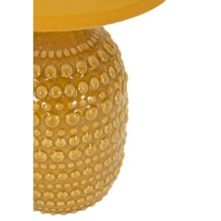 Candeeiro de cerâmica amarelo, 15 x 30,5 cm