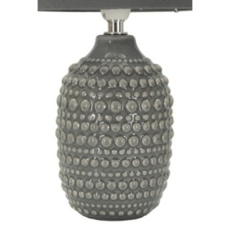 Lampe avec abat-jour en céramique grise 15x30,5 cm