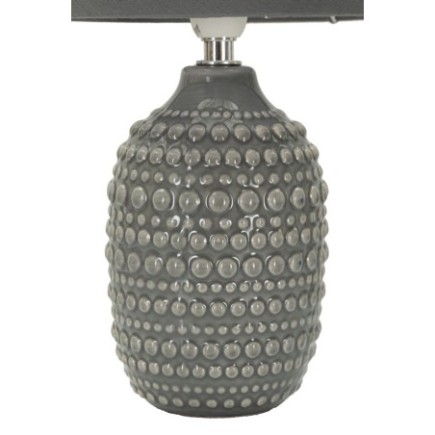 Lampe avec abat-jour en céramique grise 15x30,5 cm