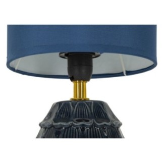 Lampe avec abat-jour en céramique bleu 15x30,5 cm
