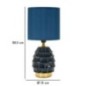 Lampe avec abat-jour en céramique bleu 15x30,5 cm