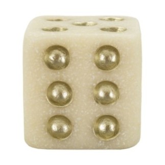 Decoração em poliresina dourada, 8x8x8 cm