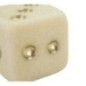 Decoração em poliresina dourada, 8x8x8 cm