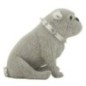 Estatueta de cão em poliresina prateada, 17 x 11 x 14 cm Estatueta de cão em poliresina prateada, 17 x 11 x 14 cm