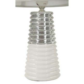 Lampe de table en céramique blanche 25x41 cm