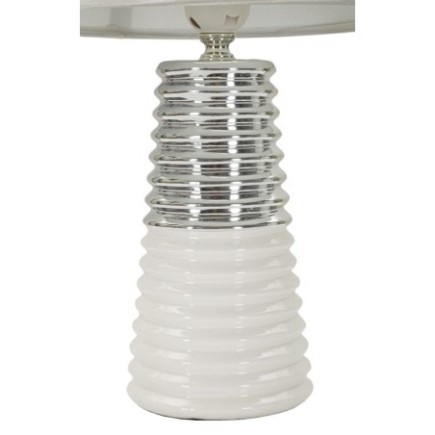 Lampe de table en céramique blanche 25x41 cm