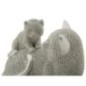 Estatueta de gata com o seu filhote em poliresina cinzenta, 19 x 9 x 13 cm Estatueta de gata com o seu filhote em poliresina cinzenta, 19 x 9 x 13 cm