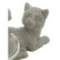 Estatueta de gata com o seu filhote em poliresina cinzenta, 19 x 9 x 13 cm Estatueta de gata com o seu filhote em poliresina cinzenta, 19 x 9 x 13 cm