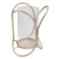 Porta-velas em metal dourado, 16 x 21,5 cm Porta-velas em metal dourado, 16 x 21,5 cm