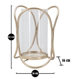 CANDLE HOLDER GLOX DARK CM Ø 16X21,5