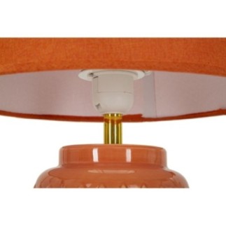 Lampe de table en céramique orange 28x44 cm