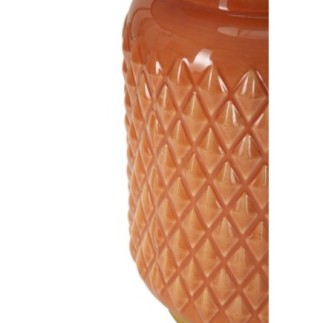 Lampe de table en céramique orange 28x44 cm