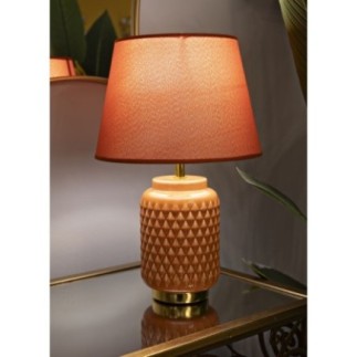 Lampe de table en céramique orange 28x44 cm