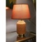 Lampe de table en céramique orange 28x44 cm