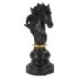 Pièce d'échec "Cavalier" en polyrésine noire 14x11x27 cm Pièce d'échec "Cavalier" en polyrésine noire 14x11x27 cm
