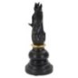 Pièce d'échec "Cavalier" en polyrésine noire 14x11x27 cm Pièce d'échec "Cavalier" en polyrésine noire 14x11x27 cm