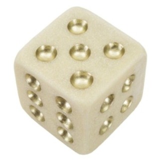 Decoração em poliresina dourada, 12 x 12 x 12 cm