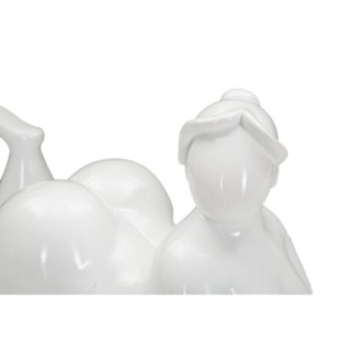 Statuette femme en polyrésine blanche 32x12,5x16 cm