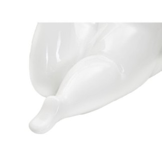 Statuette femme en polyrésine blanche 32x12,5x16 cm