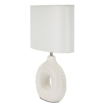 Lampe de table en céramique blanche 28,5x15x43 cm