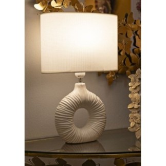 Lampe de table en céramique blanche 28,5x15x43 cm