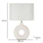 Lampe de table en céramique blanche 28,5x15x43 cm