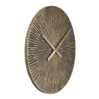 Horloge ronde en métal bronze 50x3,5 cm