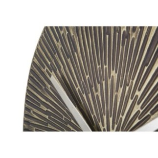 Horloge ronde en métal bronze 50x3,5 cm