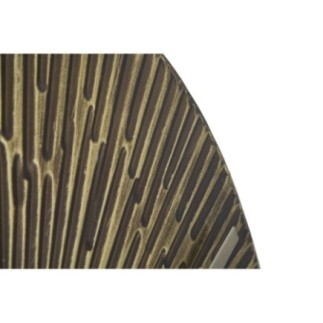Horloge ronde en métal bronze 50x3,5 cm