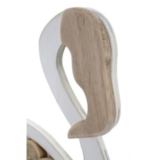 Estatueta de flamingo rosa em poliresina branca, 31 x 9 x 56 cm