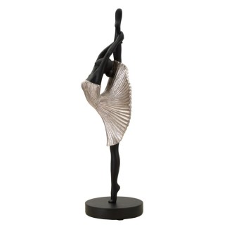 Statuette danseuse en polyrésine noire 14x14x42,5 cm