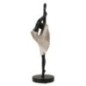 Statuette danseuse en polyrésine noire 14x14x42,5 cm