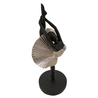 Statuette danseuse en polyrésine noire 14x14x42,5 cm