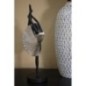 Statuette danseuse en polyrésine noire 14x14x42,5 cm