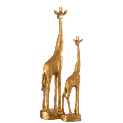 Girafe en résine dorée