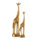 Girafe en résine dorée