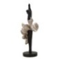 Statuette danseuse en polyrésine noire 17x14x43 cm
