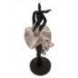 Statuette danseuse en polyrésine noire 17x14x43 cm