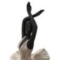 Statuette danseuse en polyrésine noire 17x14x43 cm