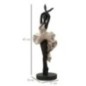 Statuette danseuse en polyrésine noire 17x14x43 cm