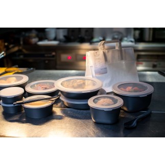 6 boîtes à compartiment avec couvercle de 1.5 litres