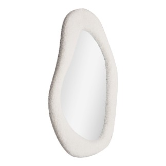 Miroir irrégulier en polyester blanc 46.5x61 cm