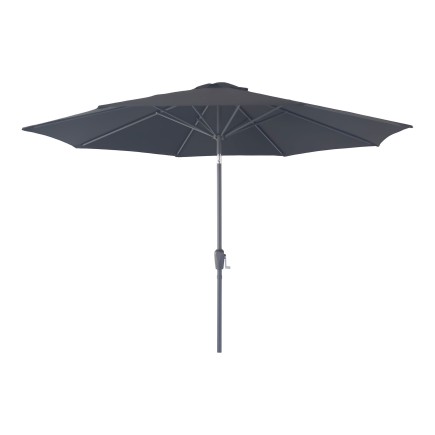 Parasol inclinable avec manivelle en toile noire ø300 cm