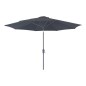 Parasol inclinable avec manivelle en toile noire ø300 cm Parasol inclinable avec manivelle en toile noire ø300 cm